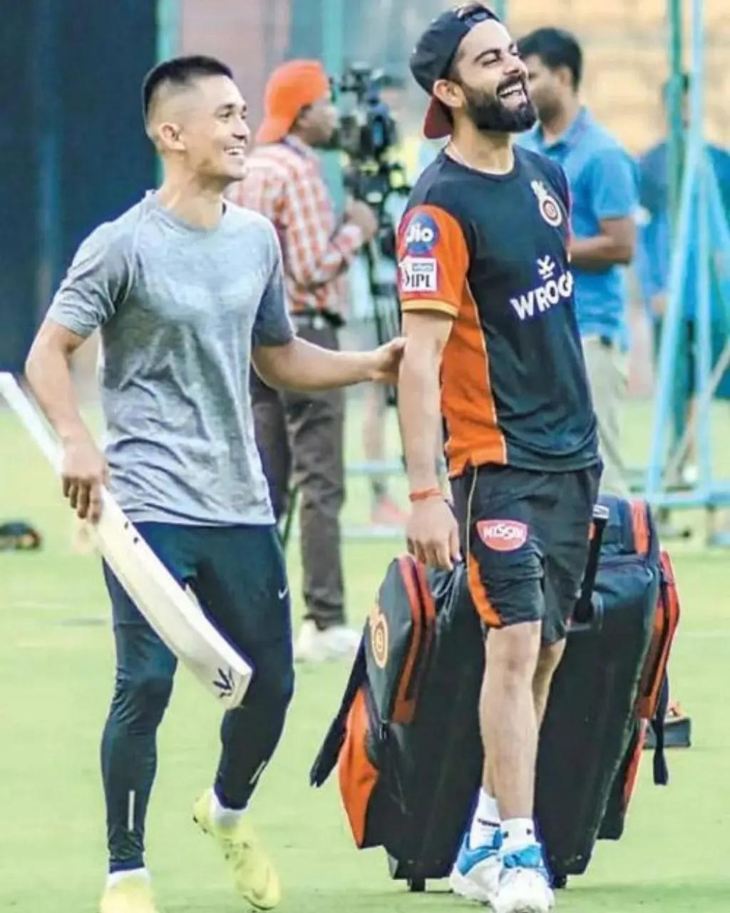 virat kohli shares his latest fitness results with football star sunil chhetri, offering fans an inside look at their training routines and athletic journeys.